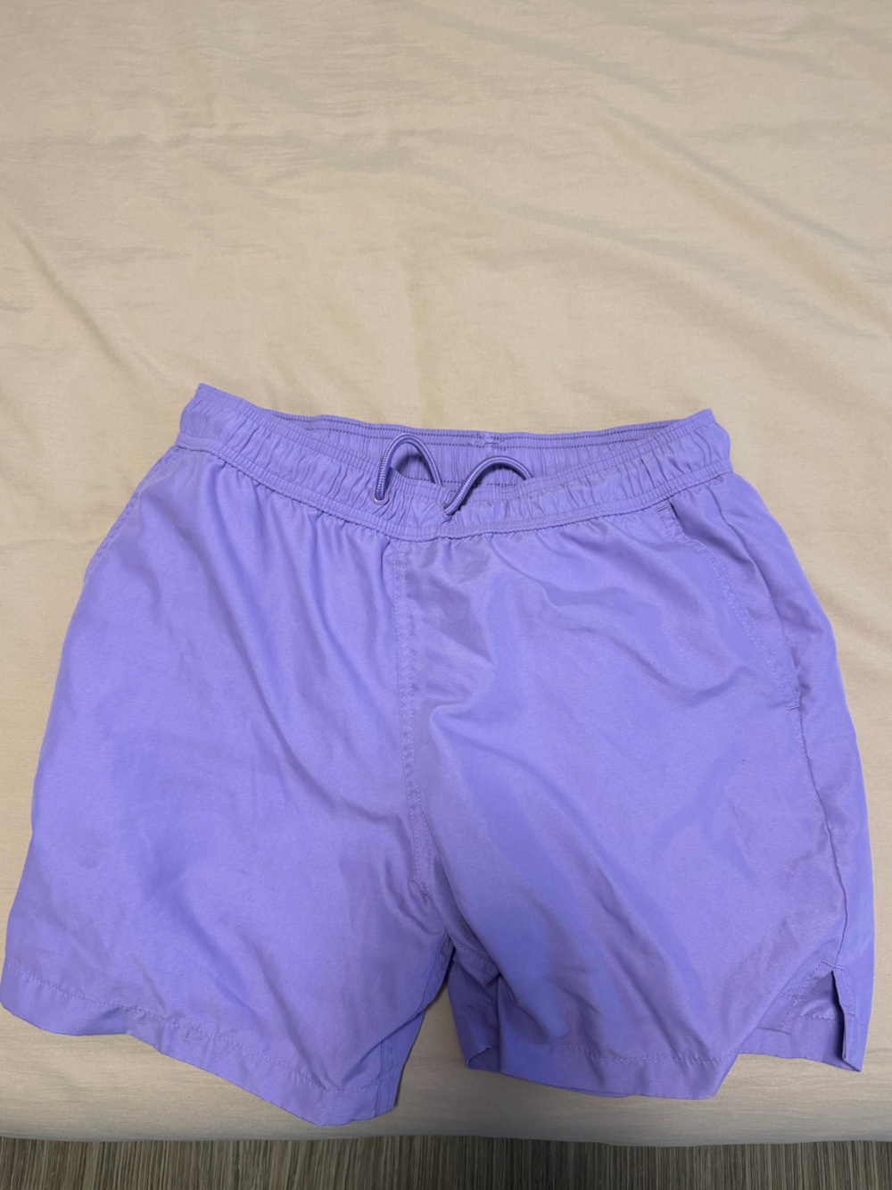 George Lavender Elastic-Waist Athletic Shorts